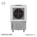 کولر آبی پرتابل ONECOOL-6000 نیرو تهویه البرز - نمای جلو با پنل کنترل لمسی و نمایشگر دیجیتال