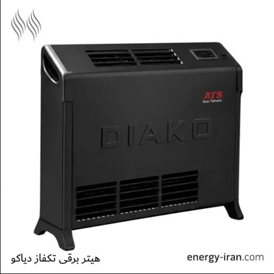 هیتر برقی فن‌دار تکفاز آذرتهویه مدل E4000 طرح دیاکو